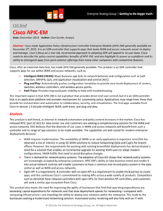 ESG Brief: Cisco APIC-EM