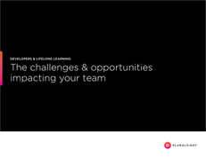 The challenges & opportunities impacting your team – Developers