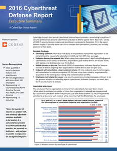 2016 Cyberthreat Defense Report – Executive Brief