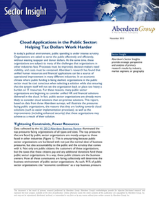 Aberdeen – Cloud Applications Can Help Your Tax Dollars Work Harder