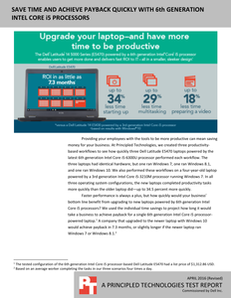 Save Time and Achieve Payback with 6th Generation Intel Core i5 Processors