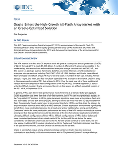 Oracle Enters the High-Growth All-Flash Array Market with an Oracle-Optimized Solution