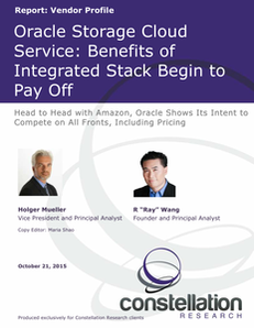 Oracle Storage Cloud Service: Benefits of Integrated Stack Begin to Pay Off