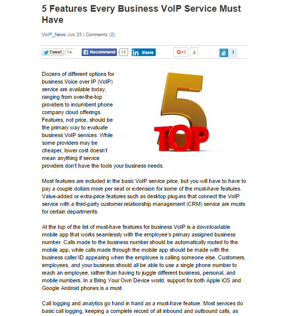 5 Features Every Business VoIP Service Must Have
