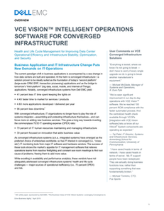 VCE Vision Intelligent Operations Software for Converged Infrastructure