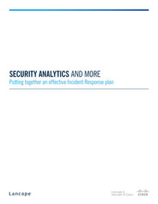 Security Analytics: Putting Together an Effective Incident Response Plan