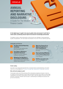 ANNUAL REPORTING AND NARRATIVE DISCLOSURE:A Guide for Modern Finance Leaders