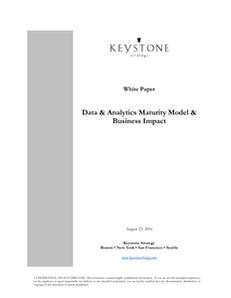 Data & Analytics Maturity Model & Business Impact