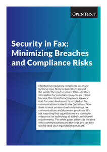 Security in Fax: Minimizing Breaches and Compliance Risks