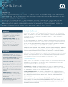 CA Agile Central Data Sheet