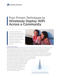 Four Proven Techniques to Wireless Deploy WiFi Across a Community