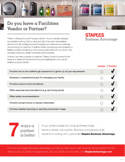 Do You Have a Facilities Vendor or Partner?