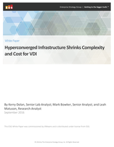 Hyperconverged Infrastructure Shrinks Complexity and Cost for VDI