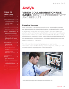 Video Collaboration Use Cases: Driving Productivity and Results