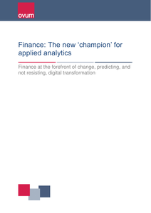 Finance: The new ‘champion’ for applied analytics