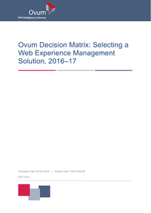 Ovum WCM Decision Matrix 2016-2017