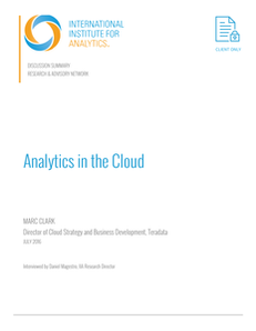 Expert Discussion: Analytics In The Cloud
