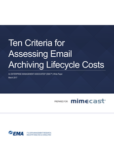 Ten Criteria for Assessing Email Archiving Lifecycle Costs