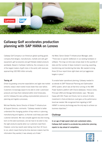 Lenovo and Callaway Golf