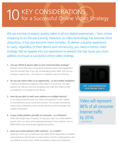 10 Key Considerations for a Successful Online Video Strategy