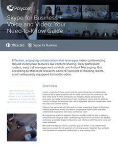 Skype for Business + Voice and Video: Your Need-to-Know Guide
