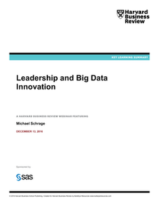 Harvard Business Review: Leadership and Big Data Innovation (Key Learning Summary)