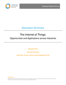 IIA: The Internet of Things: Opportunities and Applications Across Industries