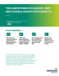 The Horsepower of Hadoop: Fast and Flexible Insight With Results (Aberdeen Research Report)