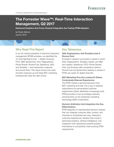 The Forrester Wave: Real-Time Interaction Management, Q2 2017
