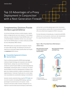 Top 10 Advantages of a Proxy Deployment in Conjunction with a Next-Generation Firewall
