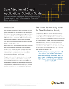 Safe Adoption of Cloud Applications: Solution Guide