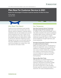 Plan Now for Customer Service in 2021