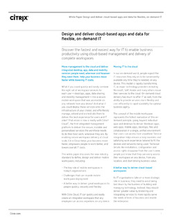 Design and deliver cloud-based apps and data for flexible, on-demand IT