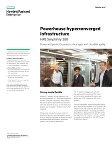 Powerhouse Hyperconverged Infrastructure: HPE SimpliVity 380