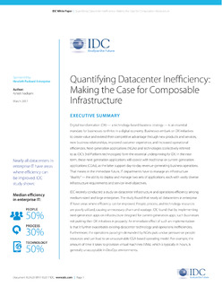 IDC’s Quantifying data center inefficiency: Making the case for composable infrastructure