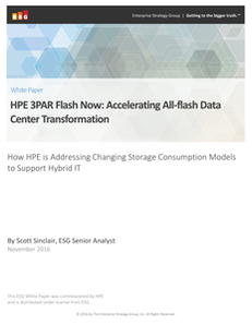 HPE 3PAR Flash Now: Accelerating All-flash Data Center Transformation