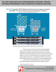 Dell EMC XC630 – Greater Database Performance than Alternative Integrated Solution