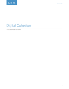 Digital Cohesion – the era beyond disruption