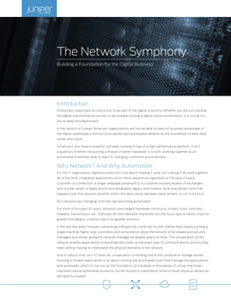 The Network Symphony – Building a foundation for the digital business