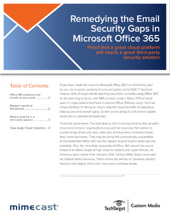 Remedying the Email Security Gaps in Microsoft Office 365