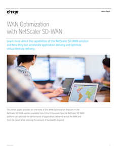 WAN Optimization with NetScaler SD-WAN