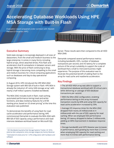 Accelerating Database Workloads with HPE MSA Storage with Built-In Flash