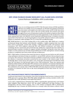 Taneja Group: HPE 3PAR Enables Highly Resilient All-Flash Data Centers