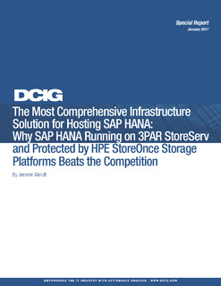 The Most Comprehensive Infrastructure Solution for Hosting SAP HANA