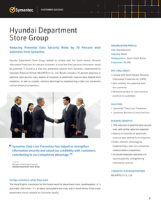 Hyundai Department Store Group: Reducing Potential Data Security Risks with Symantec