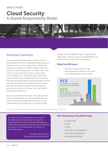 Cloud Security – A Shared Responsibility Model