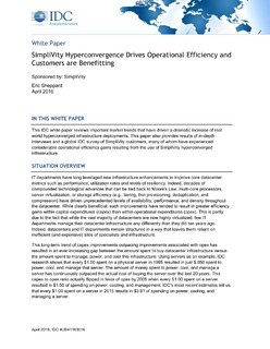SimpliVity Hyperconvergence Drives Operational Efficiency and Customers are Benefitting