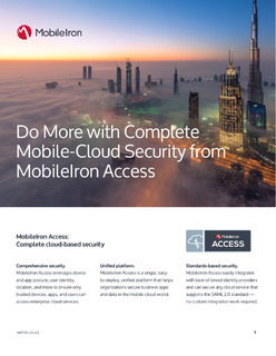 Do More with Complete Mobile-Cloud Security from MobileIron Access