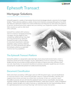 Ephesoft Transact Mortgage Solutions