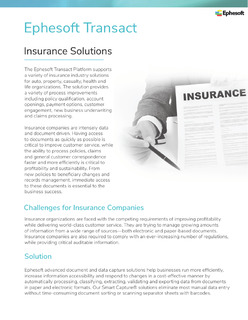 Ephesoft Transact Insurance Solutions